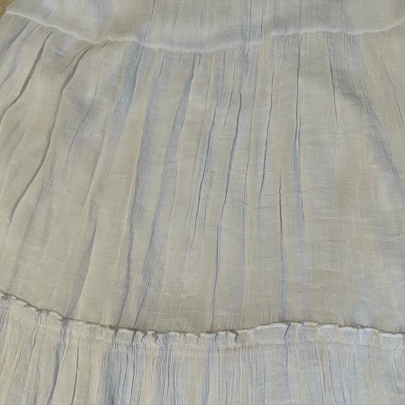 Mlle Gabrielle White Halterneck Boho Bohemian Tiered Peasant Midi Dress Size 1X - Picture 3 of 7